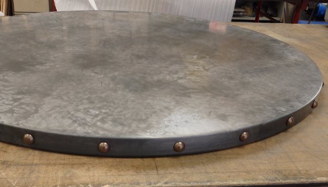 round metal table tops for sale